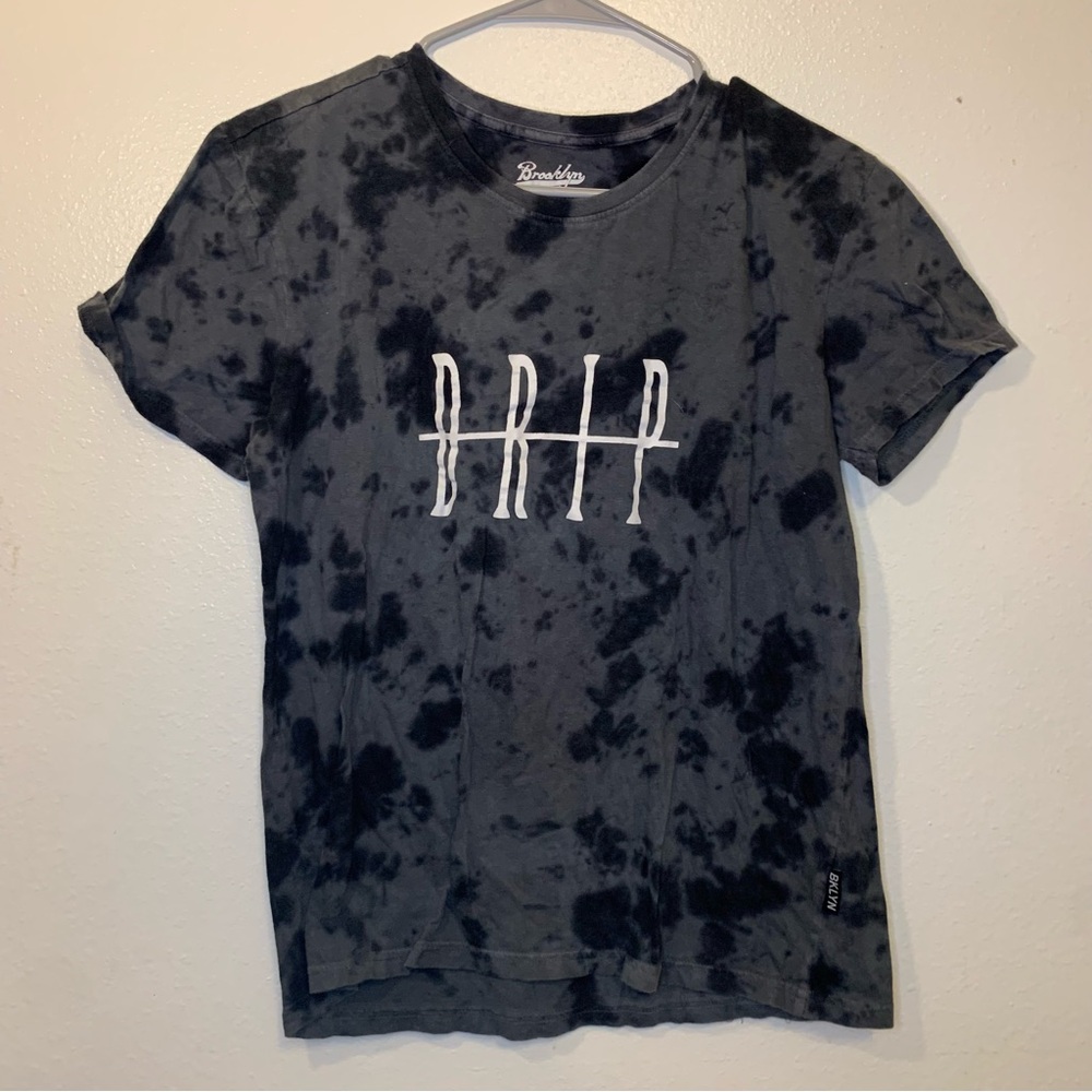 Brooklyn Cloth Black and grey TieDye Tee size small men’s